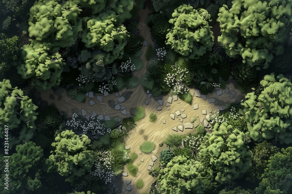 DnD Battlemap Elven Grove battlemap style. DnD Battlemap Elven Grove battlemap style.