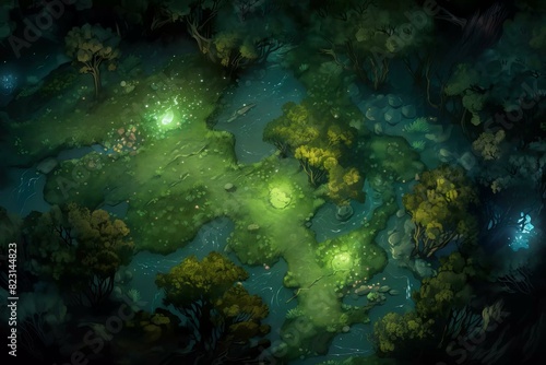 DnD Battlemap Enchanted Forest Glade: A Mystical Spot