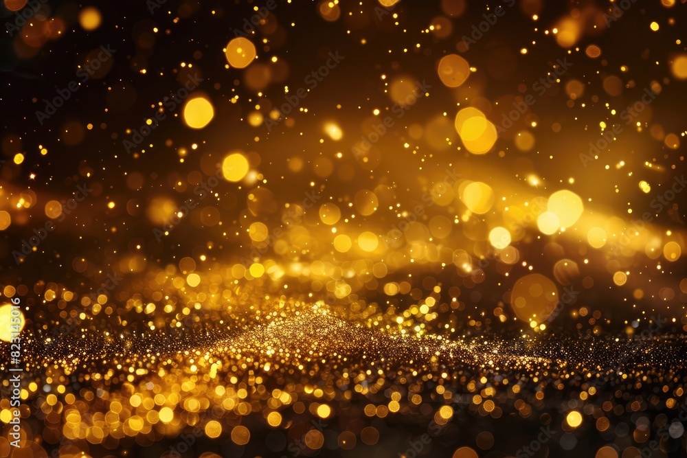 A Captivating Abstract Background with Glistening Gold Particles
