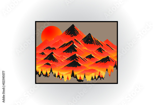 Mountain Logo. Mountain peak summit logo design. Outdoor hiking adventure icon. Vector illustration. Pro Vector Flat Vector Logo Design Template Element.