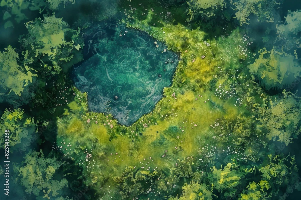 DnD Battlemap Enchanted Meadow Battle Map - Magical field with ruins. DnD Battlemap Enchanted Meadow Battle Map - Magical field with ruins.