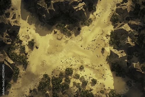 DnD Battlemap Expansive sand desert map