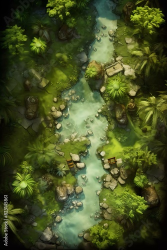 DnD Battlemap Extraterrestrial Jungle - Lush Tropical Forest