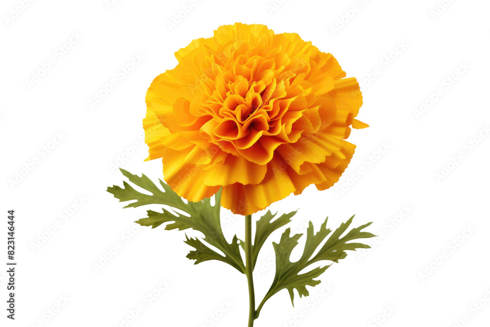 Sunshine Bloom: A Vibrant Yellow Flower Dancing With Green Leaves on Transparent PNG Background. Sunshine Bloom: A Vibrant Yellow Flower Dancing With Green Leaves on Transparent PNG Background.