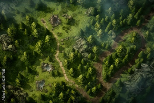 DnD Battlemap Forest Battlemap  Dense and Enigmatic Terrain.