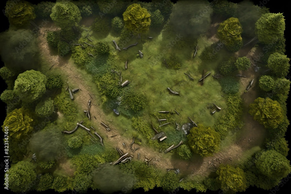 DnD Battlemap Forest Clearing: Peaceful clearing in a forest. DnD Battlemap Forest Clearing: Peaceful clearing in a forest.