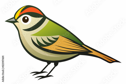  A kinglet bird silhouette black vector artwork illustration