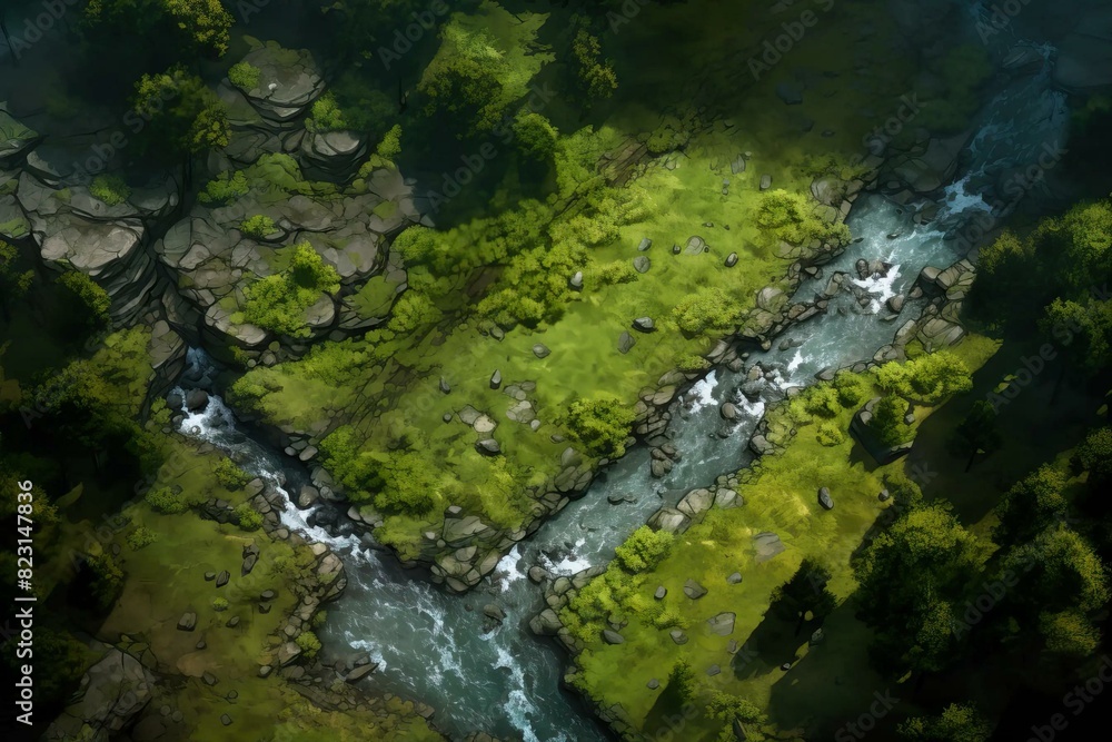 DnD Battlemap Forest Clearing Battlemap: Adventurers vs creatures in lush forest. DnD Battlemap Forest Clearing Battlemap: Adventurers vs creatures in lush forest.