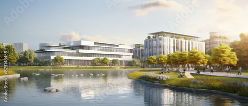 Sustainable Corporate Park by the Lake