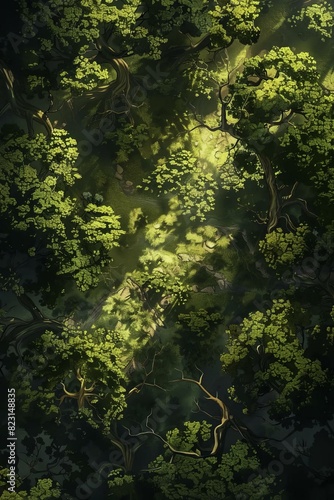 DnD Battlemap Forest of the Silent Shadows - Misty Woods.