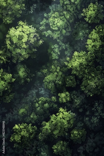 DnD Battlemap Forest of the Silent Shadows - Dense mysterious woodland.
