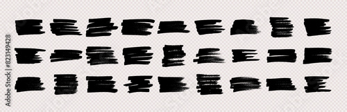 Set of scribbles with a black marker