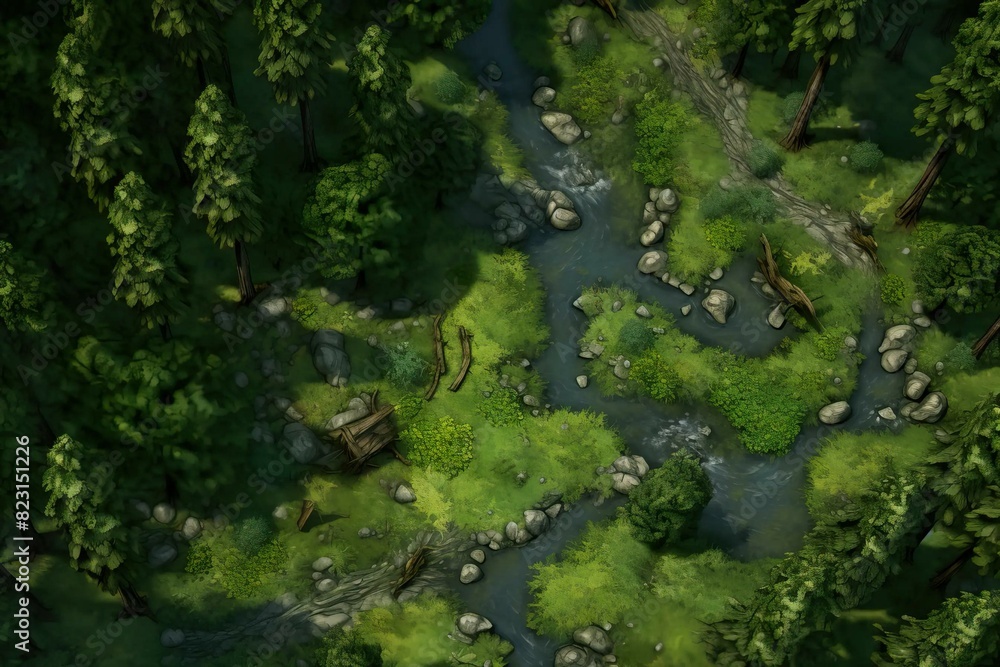 DnD Battlemap Dynamic Forest: Enchanted trees dance in the moonlight. DnD Battlemap Dynamic Forest: Enchanted trees dance in the moonlight.