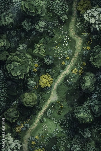 DnD Battlemap Magical Enchanted Forest - A mystical woodland setting.