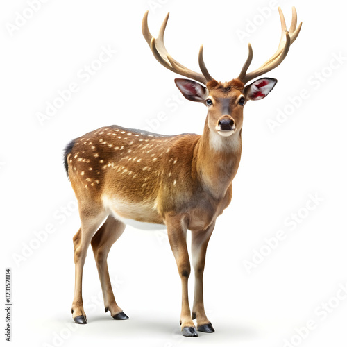 baby deer isolated in white background