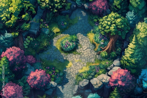 DnD Battlemap Poison Garden Battlemap: Dark, mysterious, perilous terrain map. © Fox