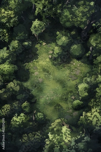 DnD Battlemap Sacred Grove - A Peaceful Clearing.