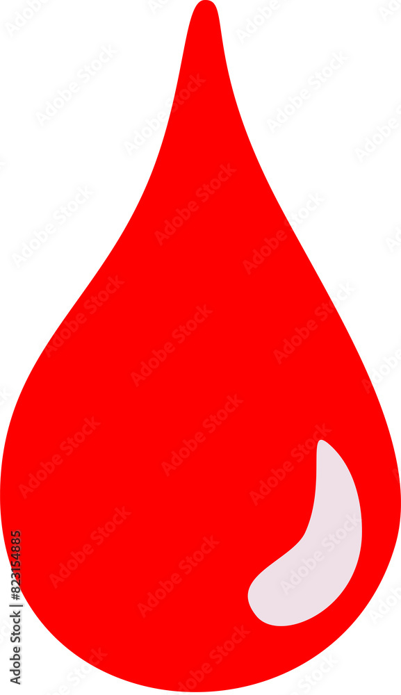 Fototapeta premium Flat red blood cartoon illustration