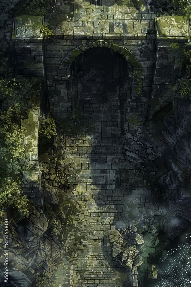 DnD Battlemap Trolls Tunnel - A Mysterious Path.