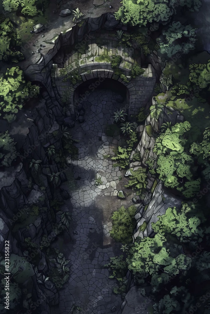 DnD Battlemap Trolls Tunnel - Descent below an ancient structure. DnD Battlemap Trolls Tunnel - Descent below an ancient structure.