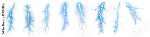 Lightning effect png on transparent background