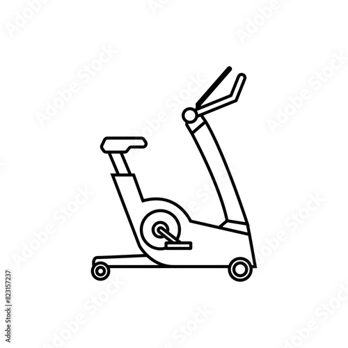 Exercise Bike icon vector. Training apparatus illustration sign. Gym symbol or logo.