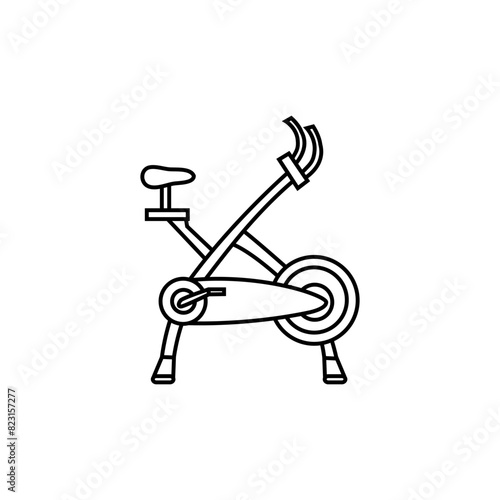 Exercise Bike icon vector. Training apparatus illustration sign. Gym symbol or logo.