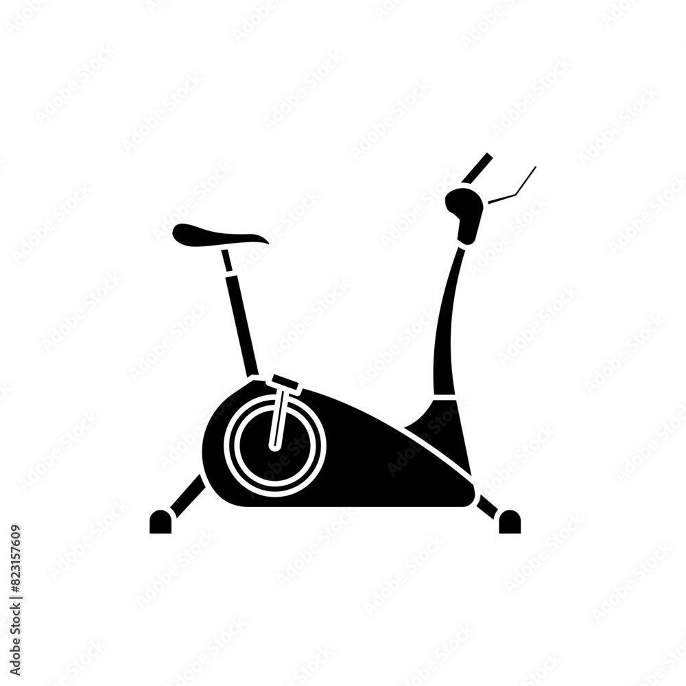 Exercise Bike icon vector. Training apparatus illustration sign. Gym symbol or logo. Exercise Bike icon vector. Training apparatus illustration sign. Gym symbol or logo.