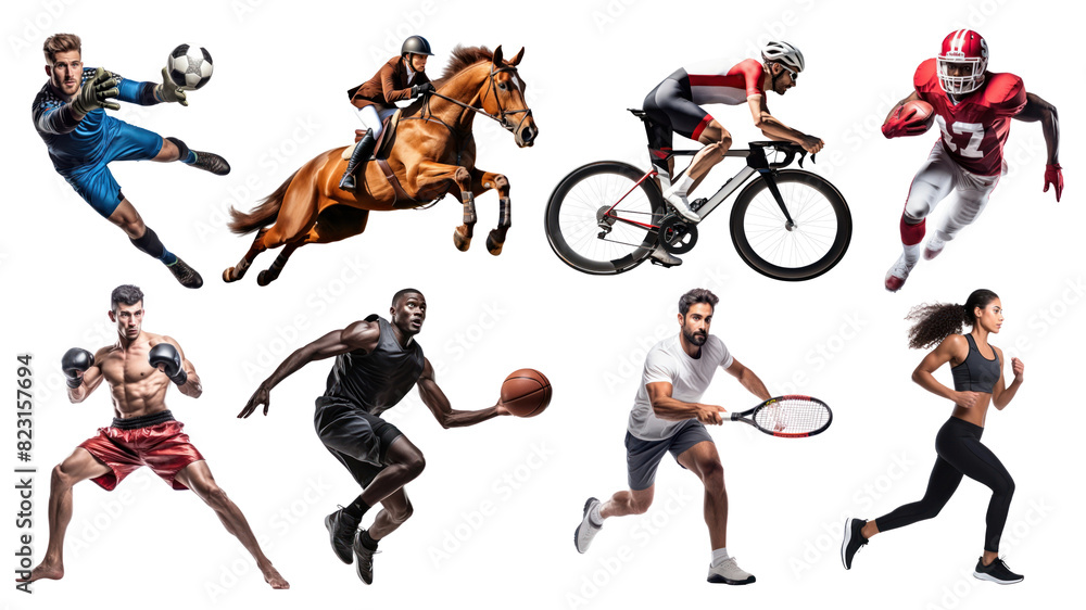 Sports png element set on transparent background Sports png element set on transparent background