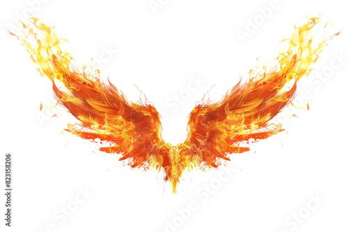 wings fire isolated on white © Tidarat