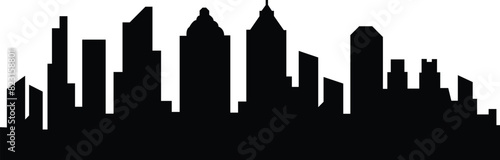 Philly Skyline Outline Silhouette Vector Illustration