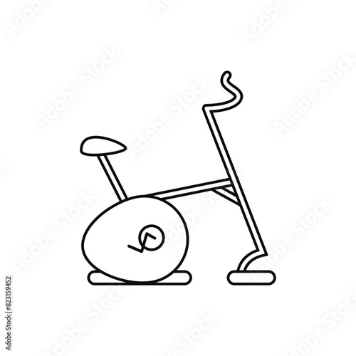 Exercise Bike icon vector. Training apparatus illustration sign. Gym symbol or logo.
