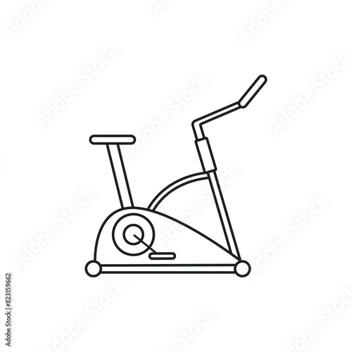 Exercise Bike icon vector. Training apparatus illustration sign. Gym symbol or logo.