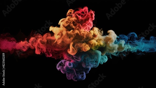 Artistic Colorful Smoke Swirls