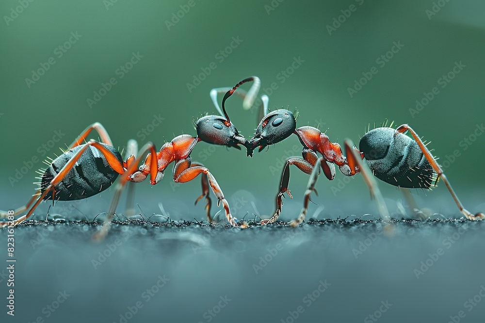 Fototapeta premium Close ups of ants