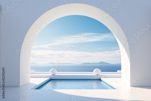 a pool with a view of the ocean © Cristina