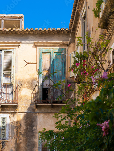 View of the old architecture in the small seaside village of Tropea, Calabria, Italy.