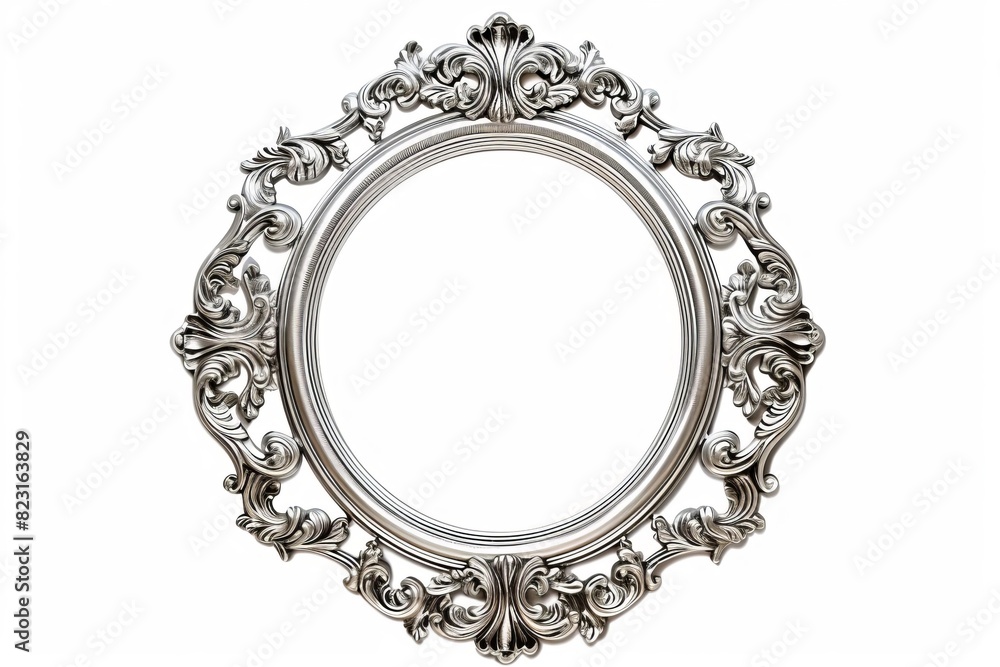 Silver frame isolated on a white background. Silver frame isolated on a white background.