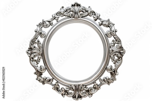 Silver frame isolated on a white background.