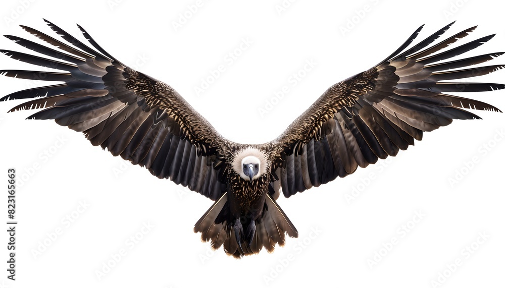 Obraz premium Majestic Vulture Soaring High in the Sky