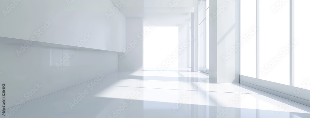 Modern Empty White Office Space with Sunshine Modern Empty White Office Space with Sunshine