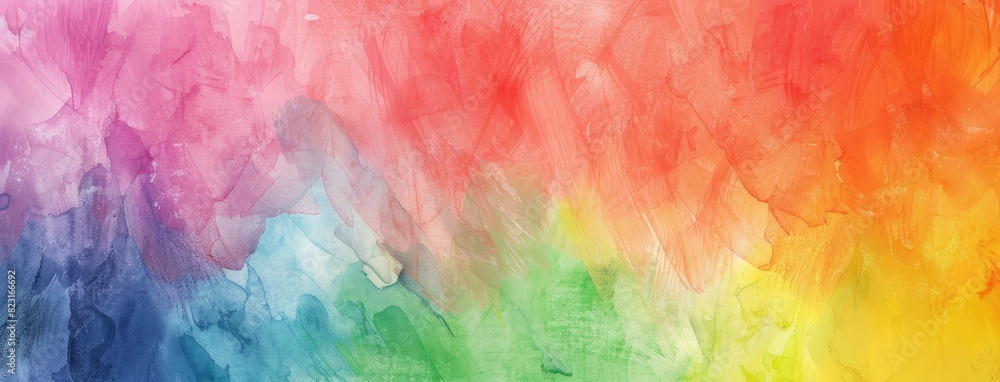Colorful Abstract Watercolor Rainbow Background