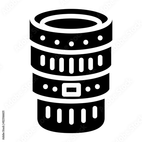 camera lens glyph icon