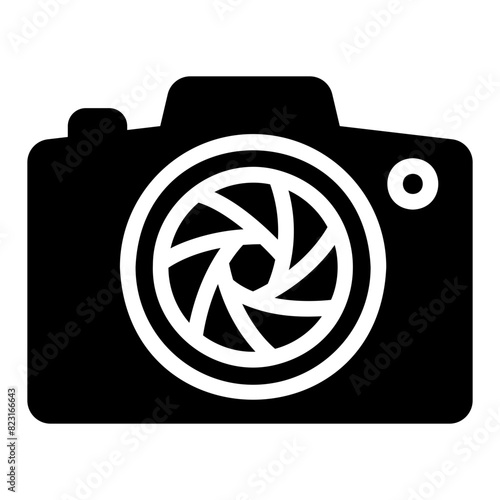 diaphragm glyph icon