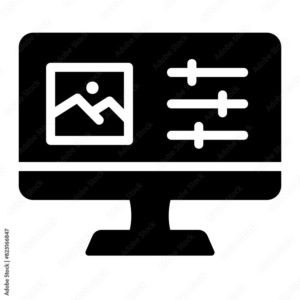 photo editing glyph icon photo editing glyph icon