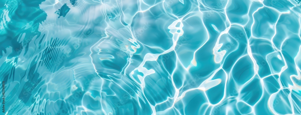 Tranquil Aqua Patterns on Swimming Pool Surface Tranquil Aqua Patterns on Swimming Pool Surface