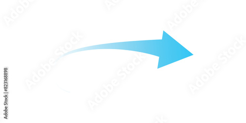 Set of blue arrow showing air flow. Vector design with white background. 123