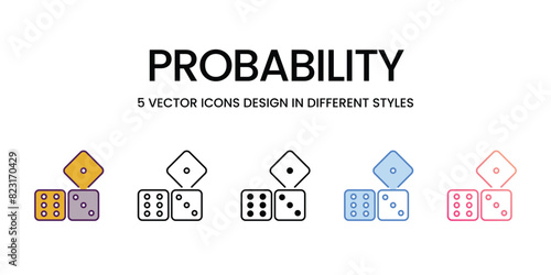 Probability Icon editable stock vector icon