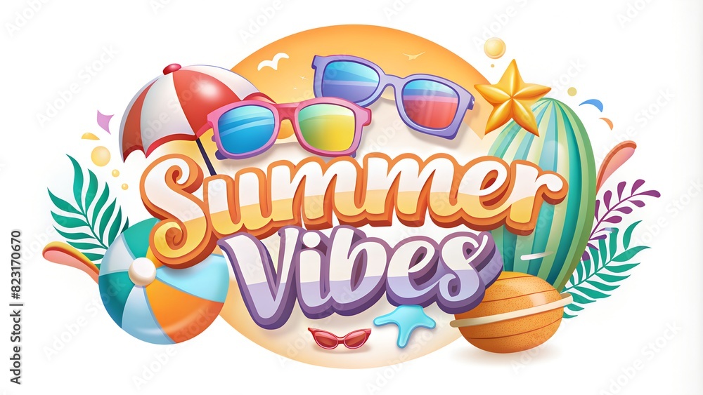 Summer vibes background illustration Summer vibes background illustration