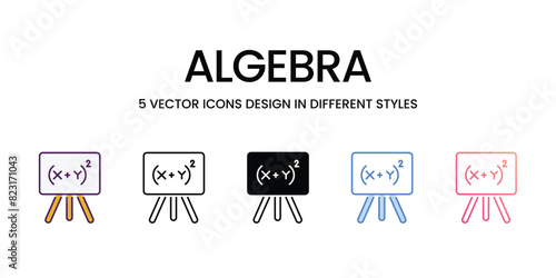Algebra Icon editable stock vector icon